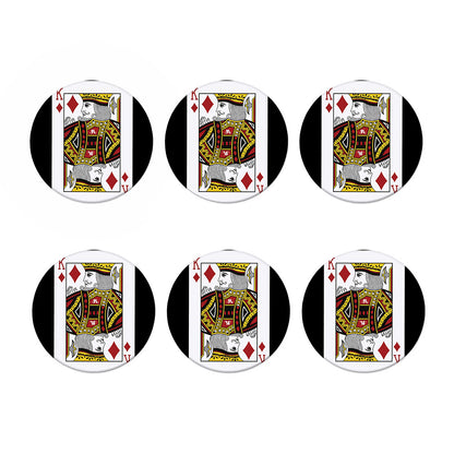 King Of Diamonds Playing Card Print Coaster Set