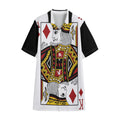 King Of Diamonds Playing Card Print Cotton Hawaiian Shirt