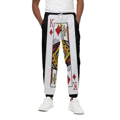 King Of Diamonds Playing Card Print Cotton Pants