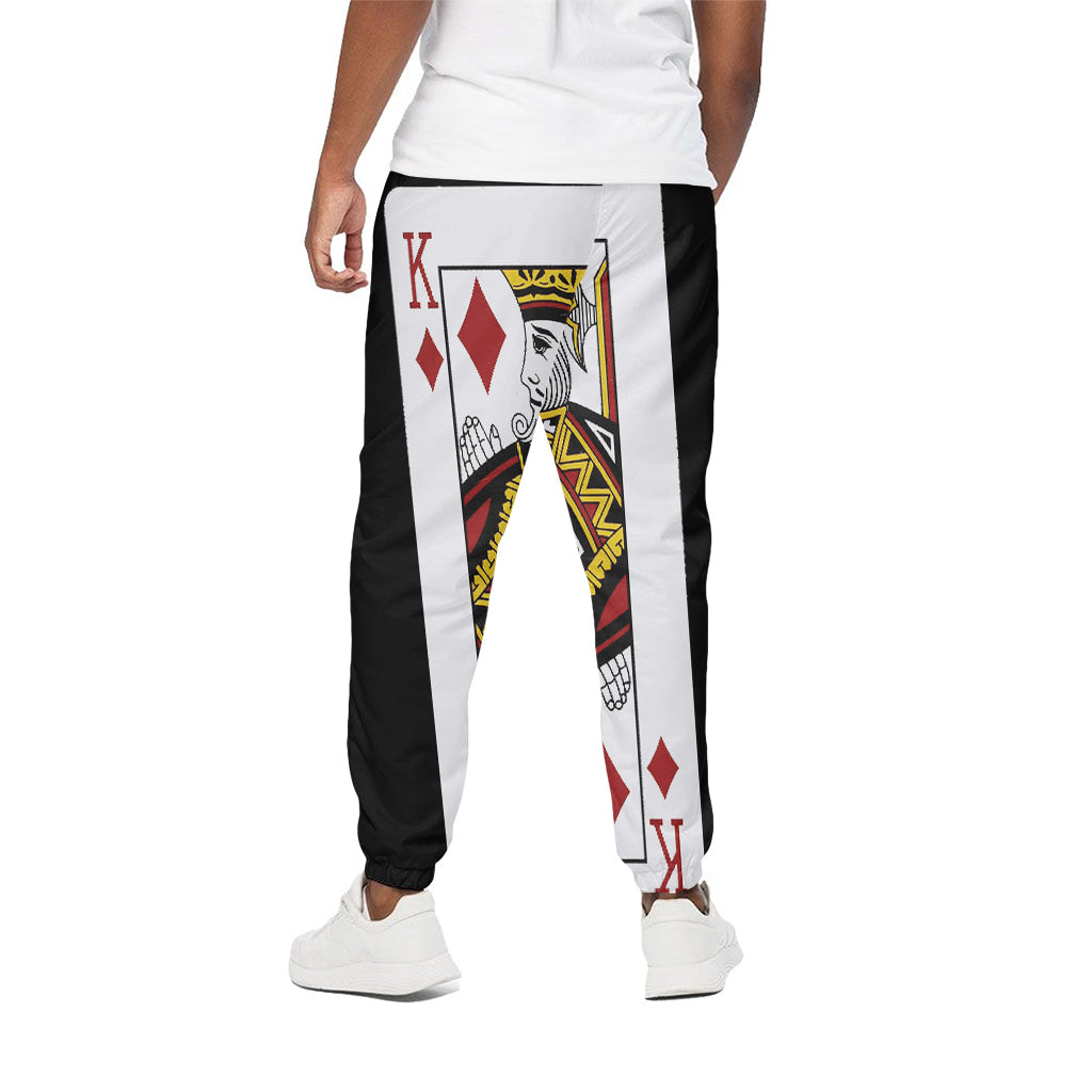 King Of Diamonds Playing Card Print Cotton Pants