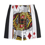 King Of Diamonds Playing Card Print Cotton Shorts