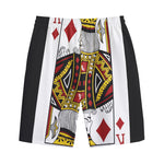 King Of Diamonds Playing Card Print Cotton Shorts
