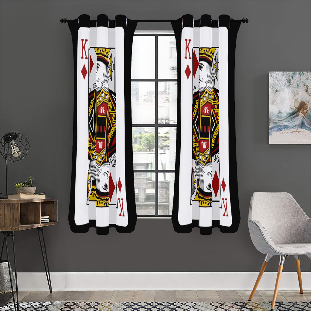 King Of Diamonds Playing Card Print Curtain