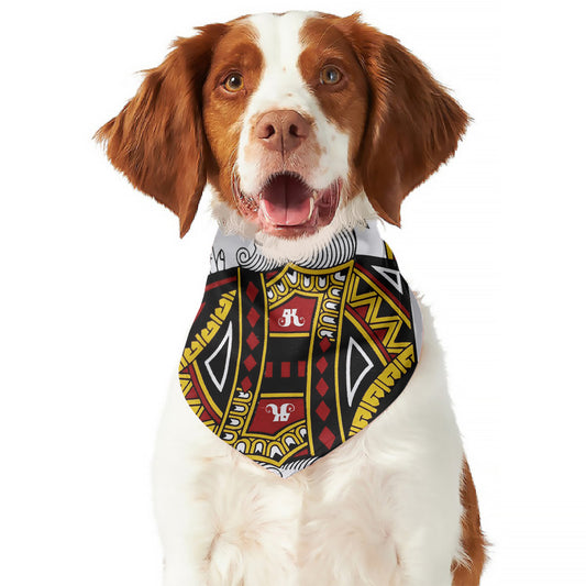 King Of Diamonds Playing Card Print Dog Bandana