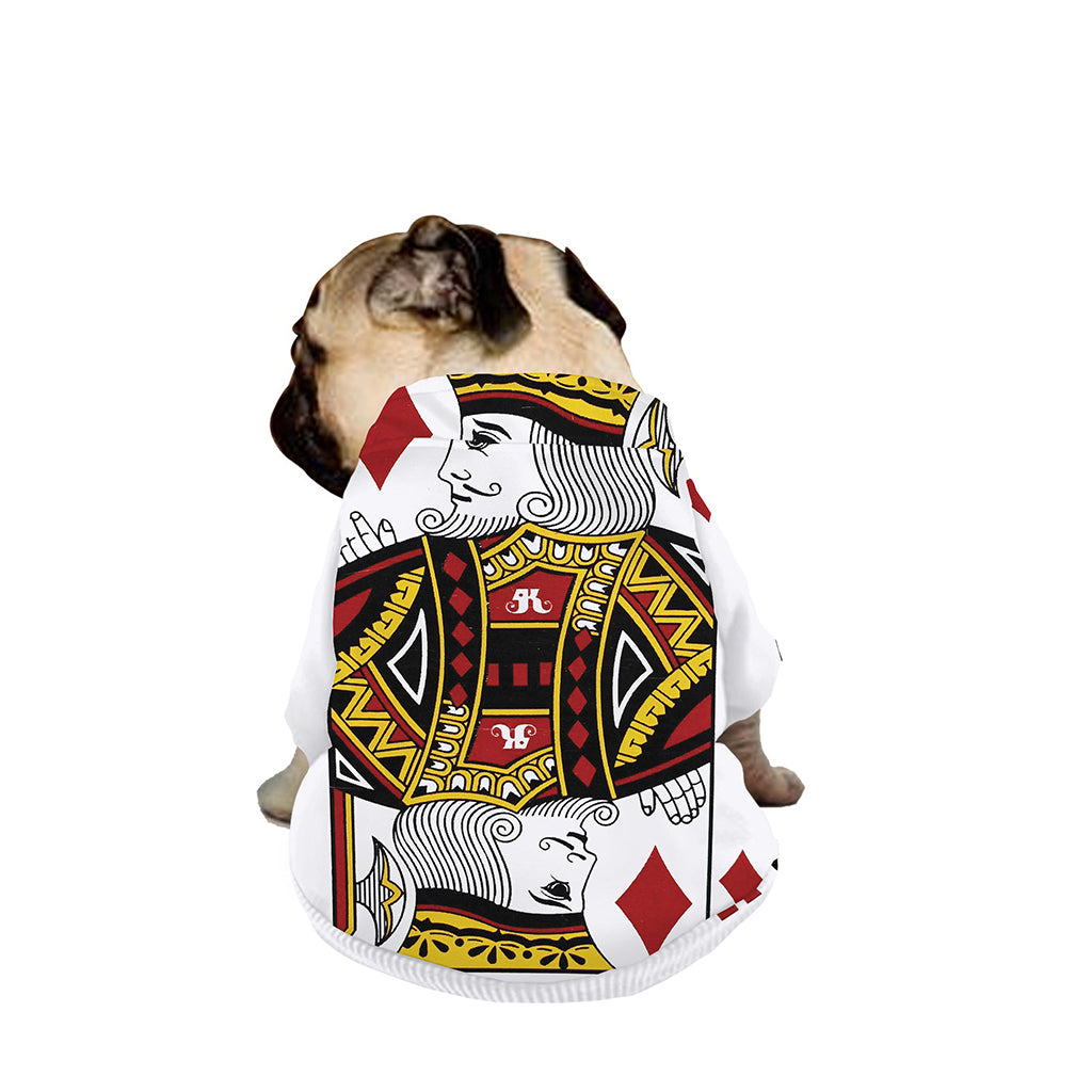 King Of Diamonds Playing Card Print Dog Zip Up Jacket