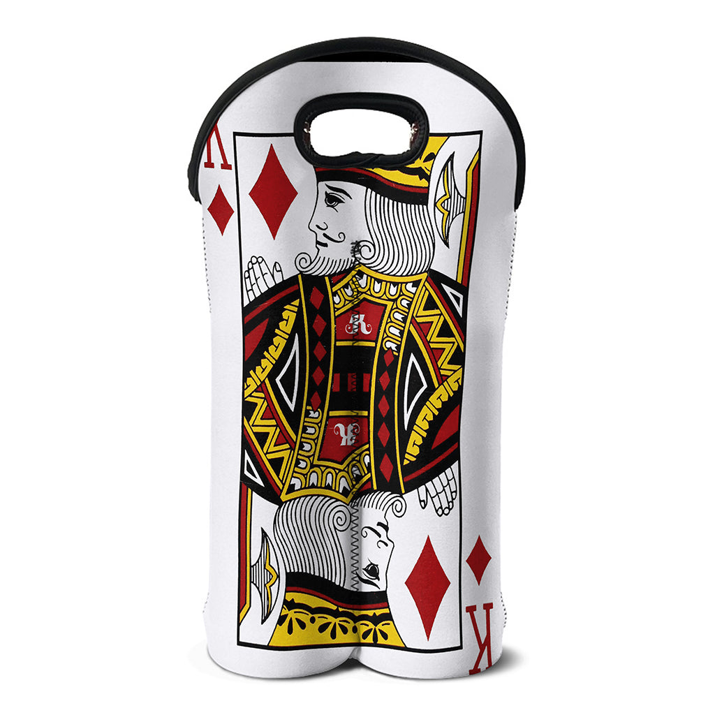 King Of Diamonds Playing Card Print Double Neoprene Wine Tote