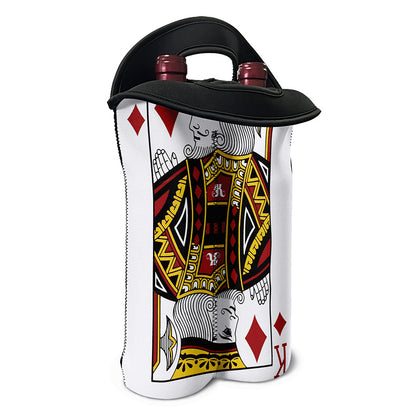 King Of Diamonds Playing Card Print Double Neoprene Wine Tote