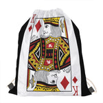 King Of Diamonds Playing Card Print Drawstring Bag