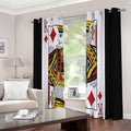 King Of Diamonds Playing Card Print Extra Wide Grommet Curtains