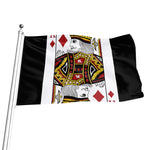 King Of Diamonds Playing Card Print Flag