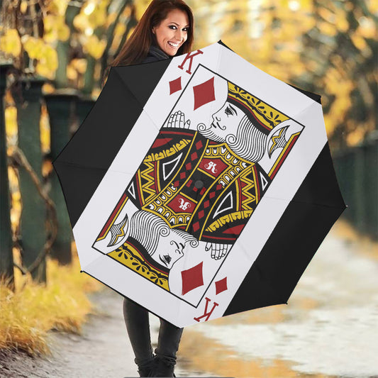King Of Diamonds Playing Card Print Foldable Umbrella