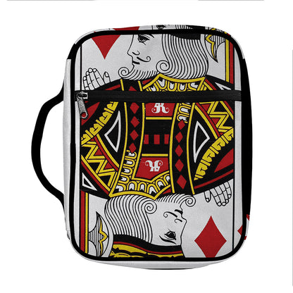 King Of Diamonds Playing Card Print Front Pocket Bible Bag
