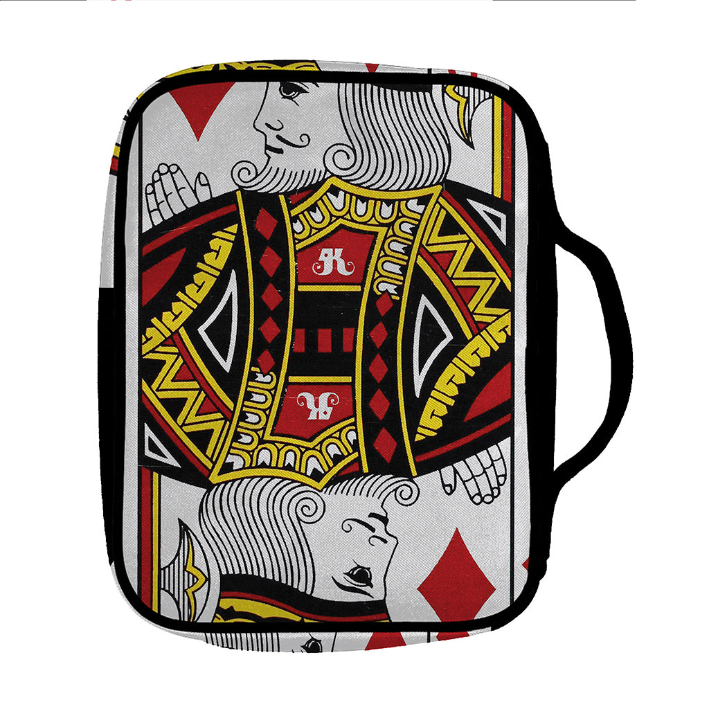 King Of Diamonds Playing Card Print Front Pocket Bible Bag