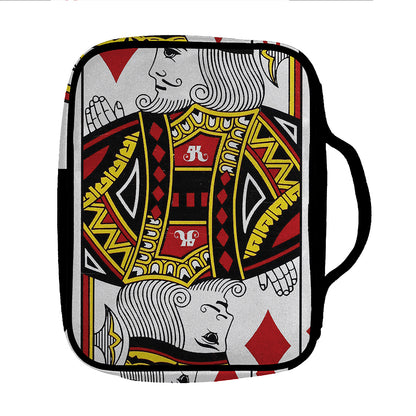King Of Diamonds Playing Card Print Front Pocket Bible Bag
