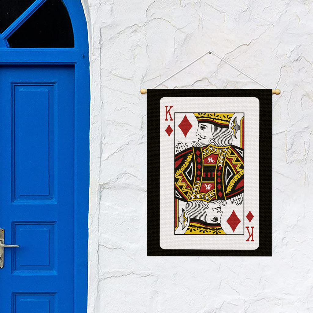 King Of Diamonds Playing Card Print Garden Flag