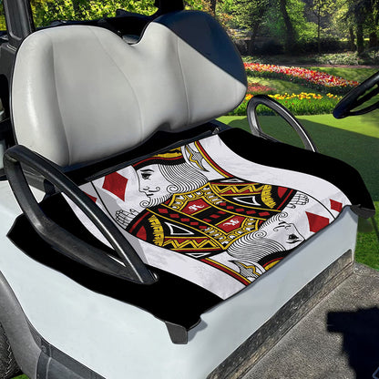 King Of Diamonds Playing Card Print Golf Cart Seat Cover
