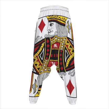 King Of Diamonds Playing Card Print Hammer Pants