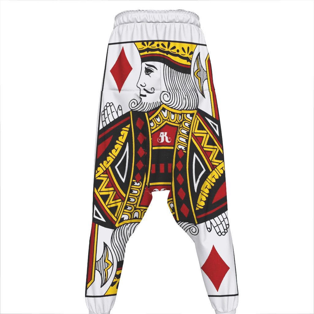King Of Diamonds Playing Card Print Hammer Pants