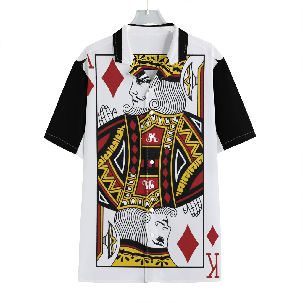 King Of Diamonds Playing Card Print Hawaiian Shirt