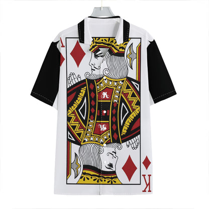 King Of Diamonds Playing Card Print Hawaiian Shirt