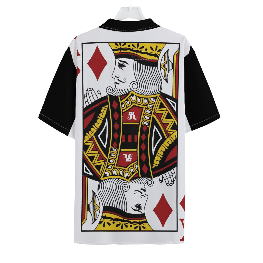 King Of Diamonds Playing Card Print Hawaiian Shirt