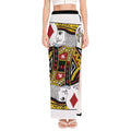 King Of Diamonds Playing Card Print High Slit Maxi Skirt