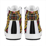 King Of Diamonds Playing Card Print High Top Leather Sneakers
