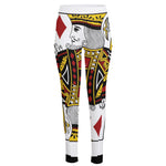 King Of Diamonds Playing Card Print High-Waisted Pocket Leggings