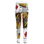 King Of Diamonds Playing Card Print High-Waisted Pocket Leggings