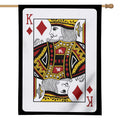 King Of Diamonds Playing Card Print House Flag