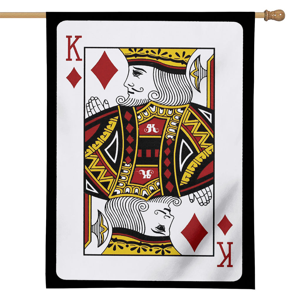 King Of Diamonds Playing Card Print House Flag