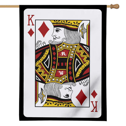 King Of Diamonds Playing Card Print House Flag