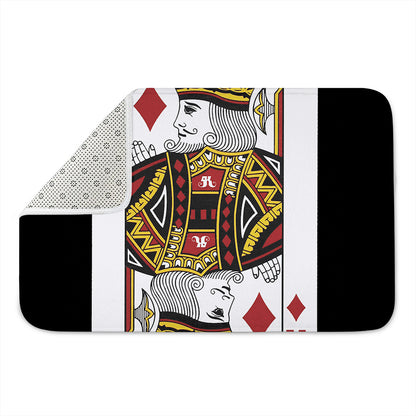 King Of Diamonds Playing Card Print Indoor Door Mat