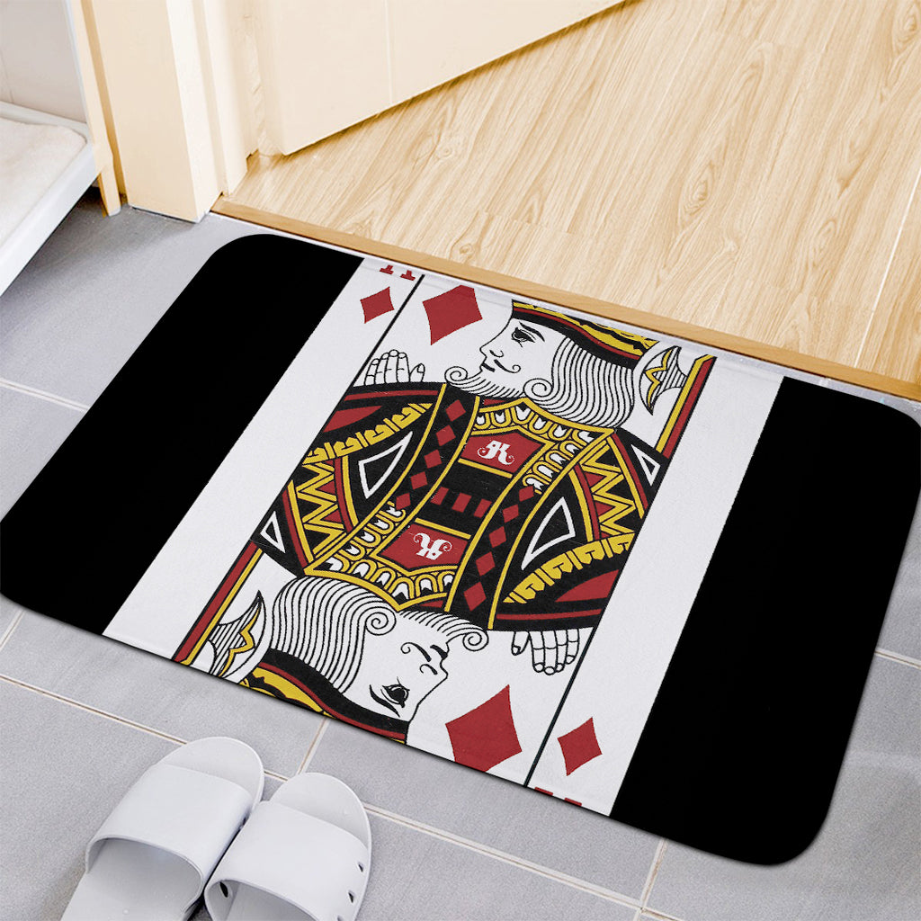 King Of Diamonds Playing Card Print Indoor Door Mat