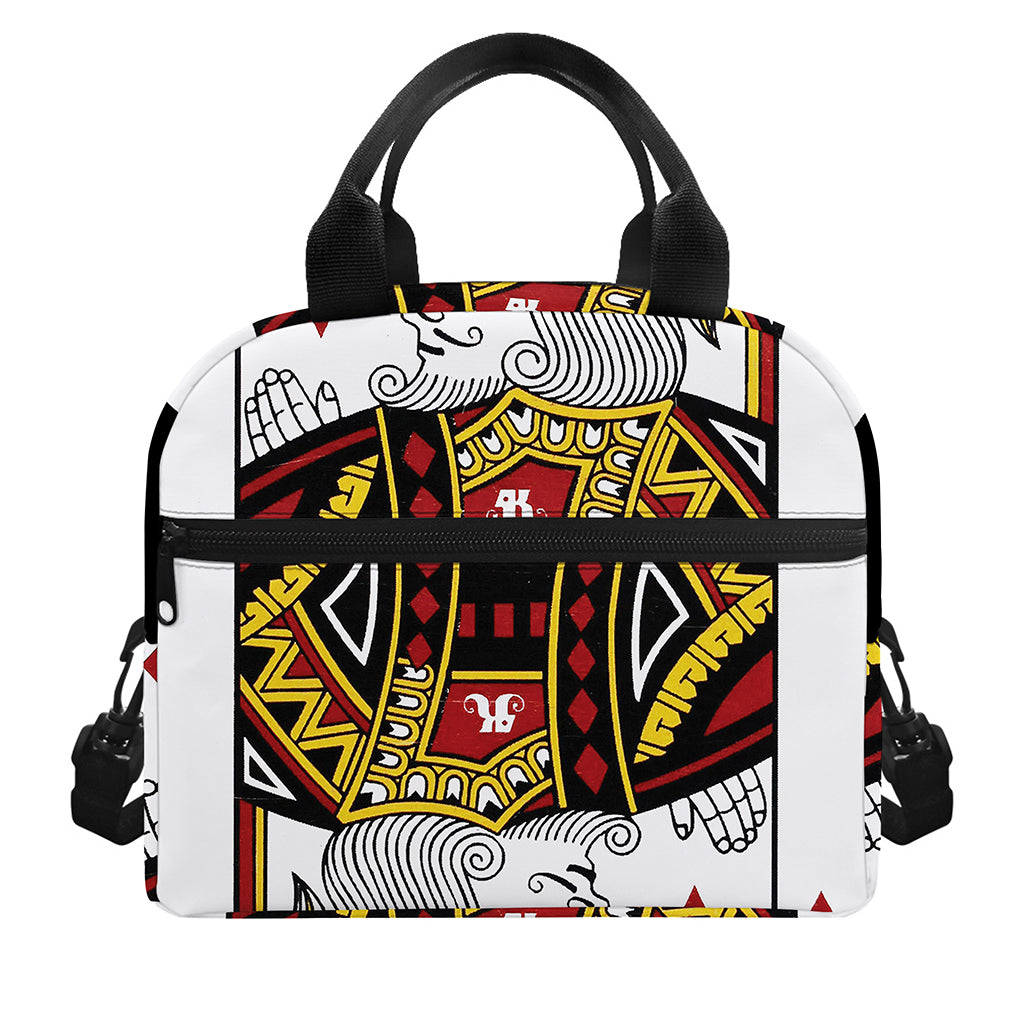 King Of Diamonds Playing Card Print Insulated Lunch Bag