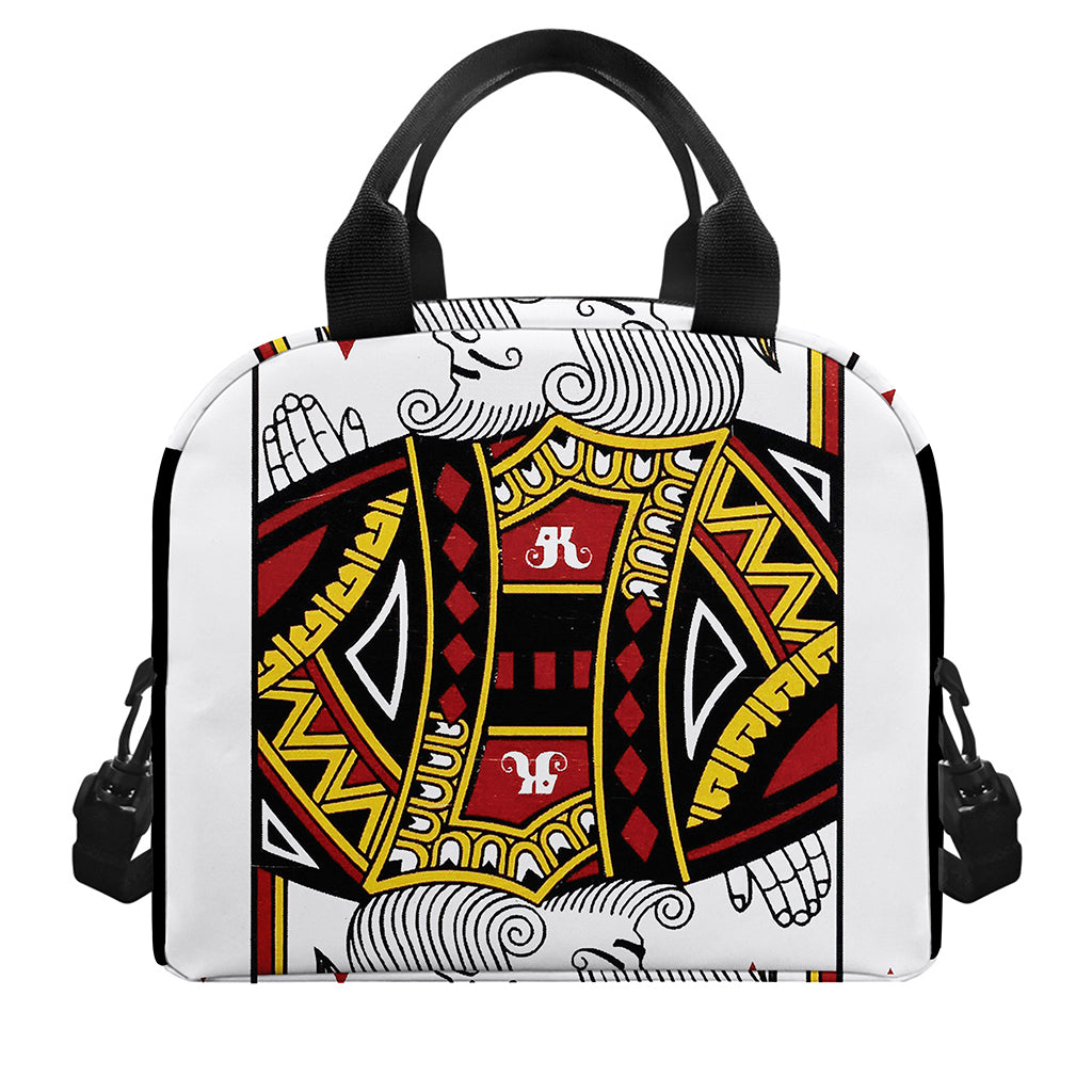 King Of Diamonds Playing Card Print Insulated Lunch Bag