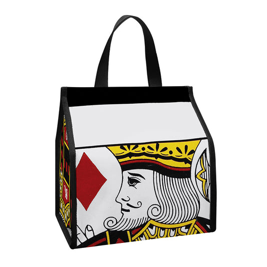 King Of Diamonds Playing Card Print Insulated Lunch Tote