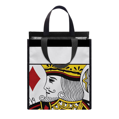 King Of Diamonds Playing Card Print Insulated Lunch Tote