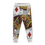 King Of Diamonds Playing Card Print Jogger Pants