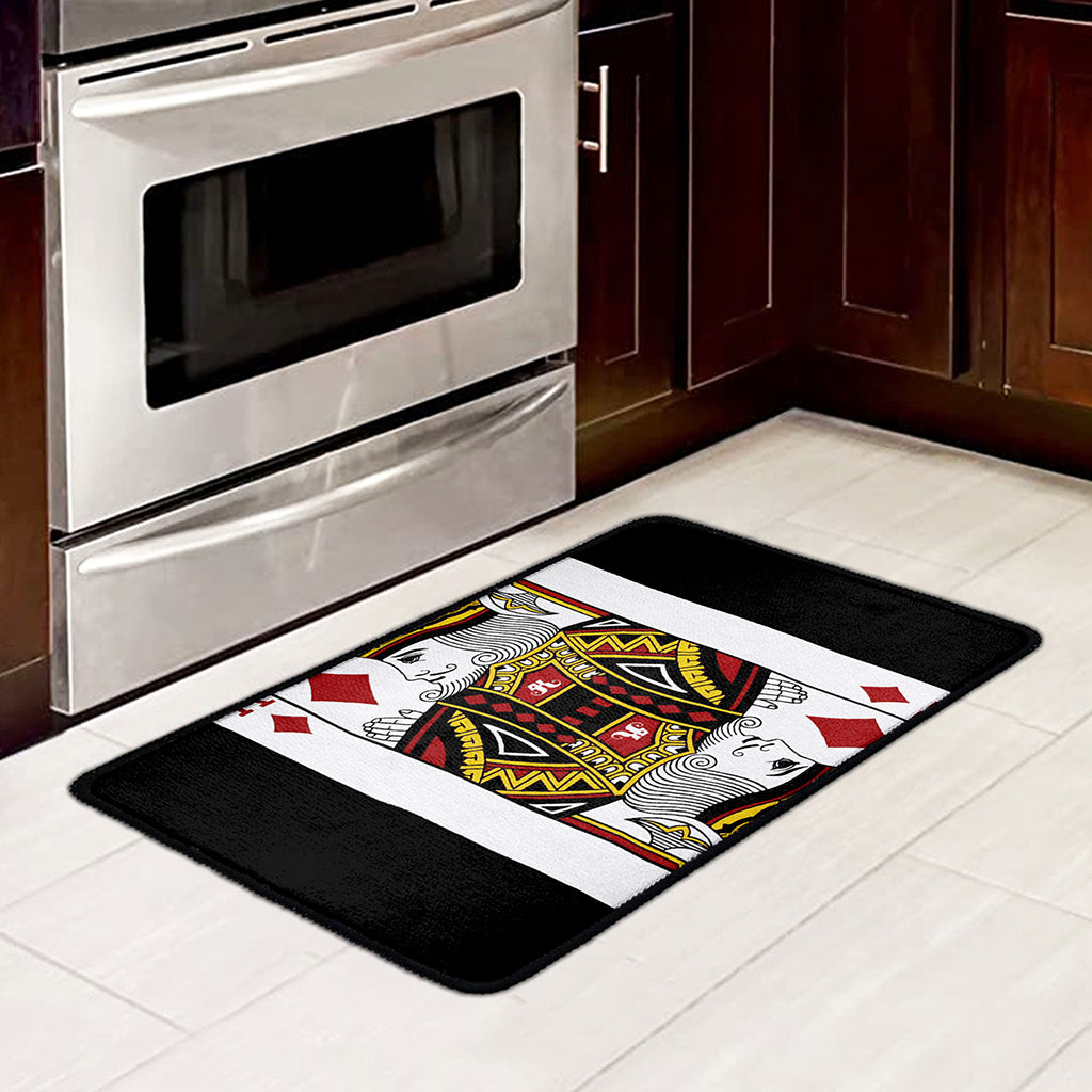 King Of Diamonds Playing Card Print Kitchen Mat