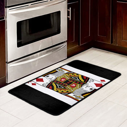 King Of Diamonds Playing Card Print Kitchen Mat
