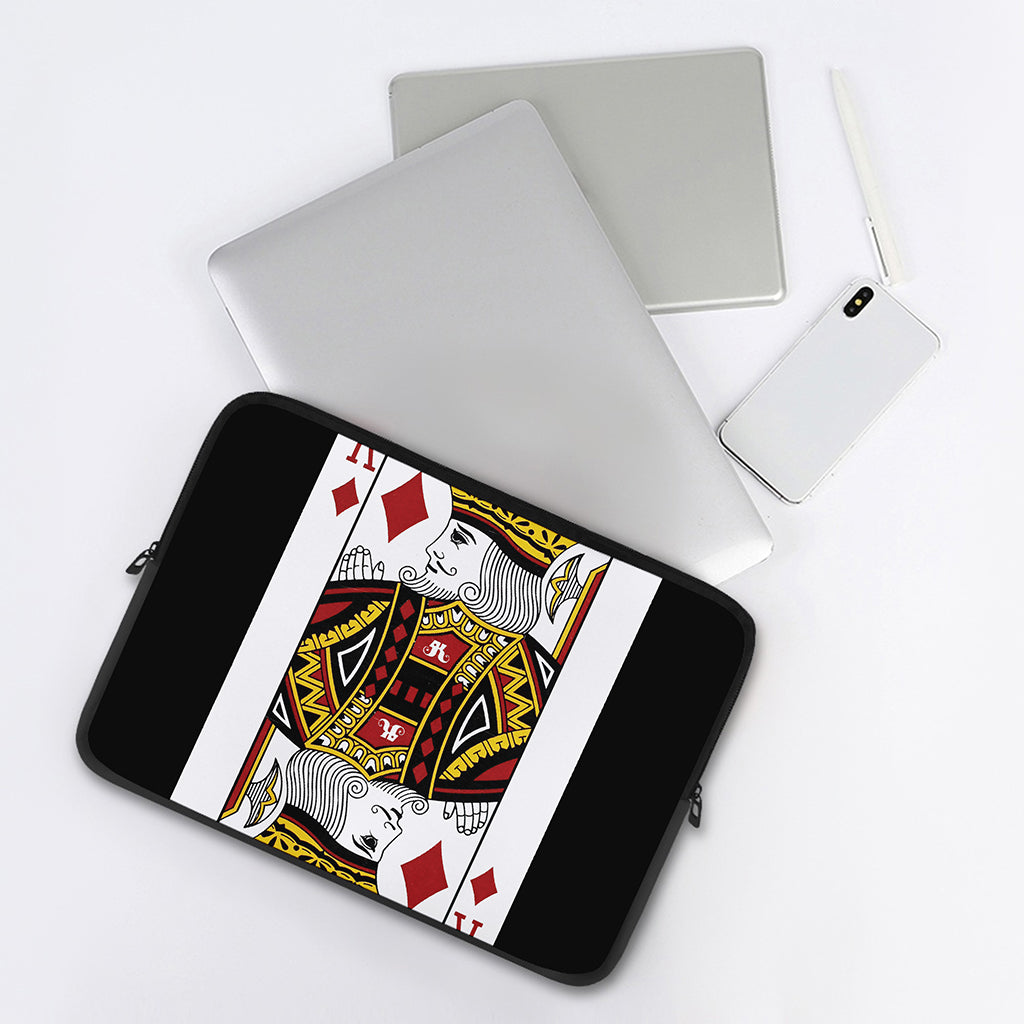 King Of Diamonds Playing Card Print Laptop Sleeve