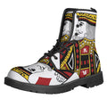 King Of Diamonds Playing Card Print Lace-Up Boots