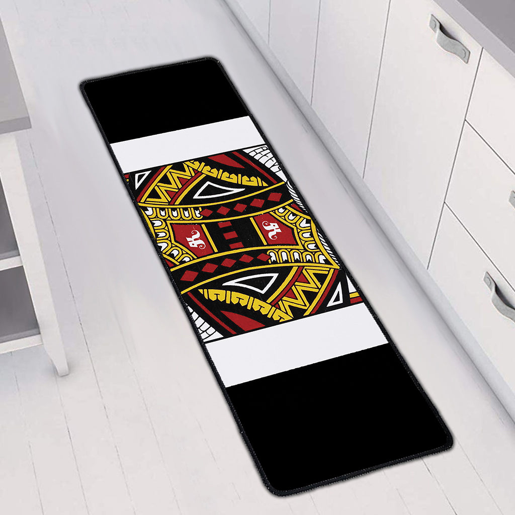 King Of Diamonds Playing Card Print Long Kitchen Mat