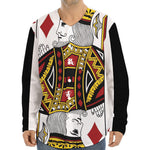 King Of Diamonds Playing Card Print Long Sleeve Baseball Jersey