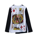 King Of Diamonds Playing Card Print Long Sleeve Short Coat