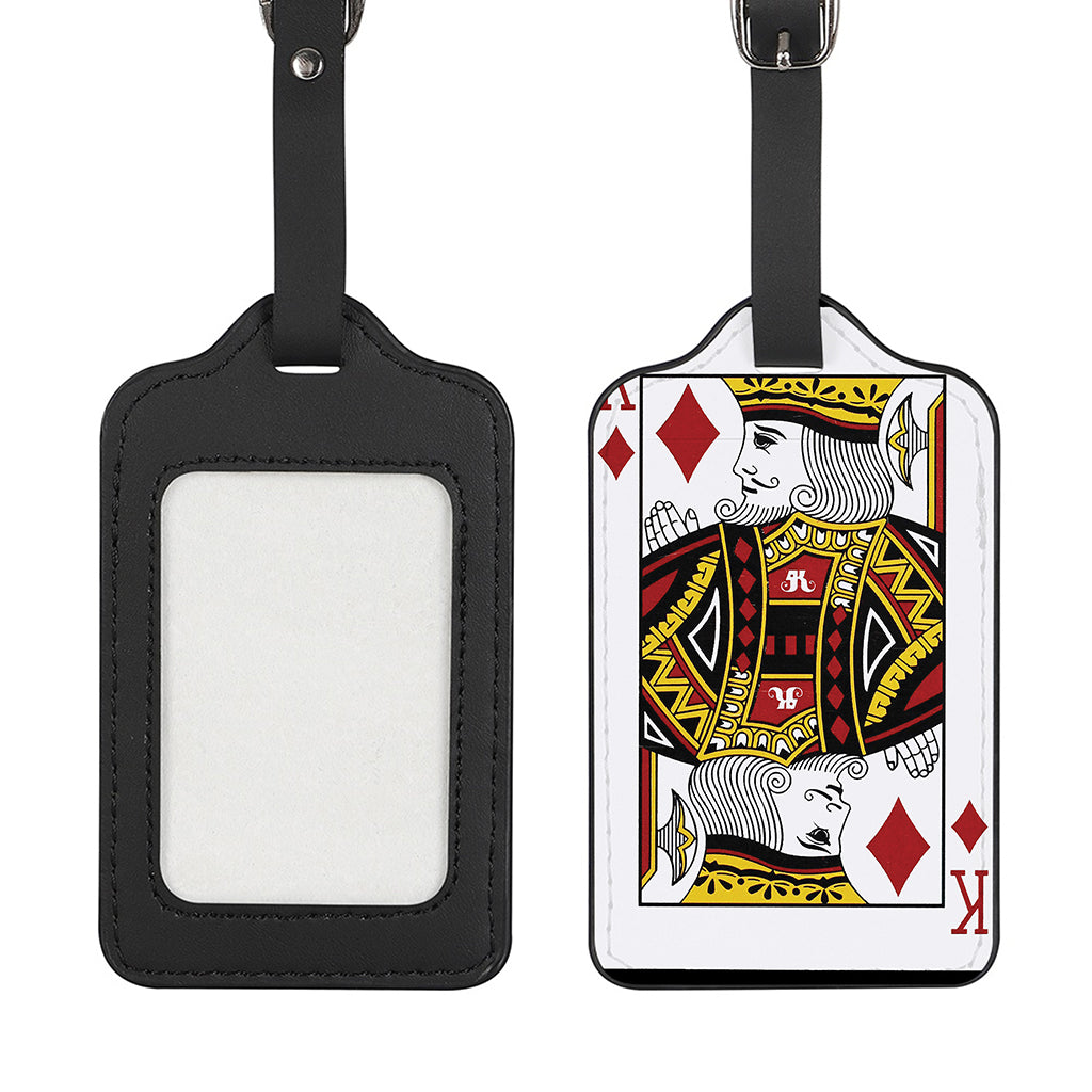 King Of Diamonds Playing Card Print Luggage Tag