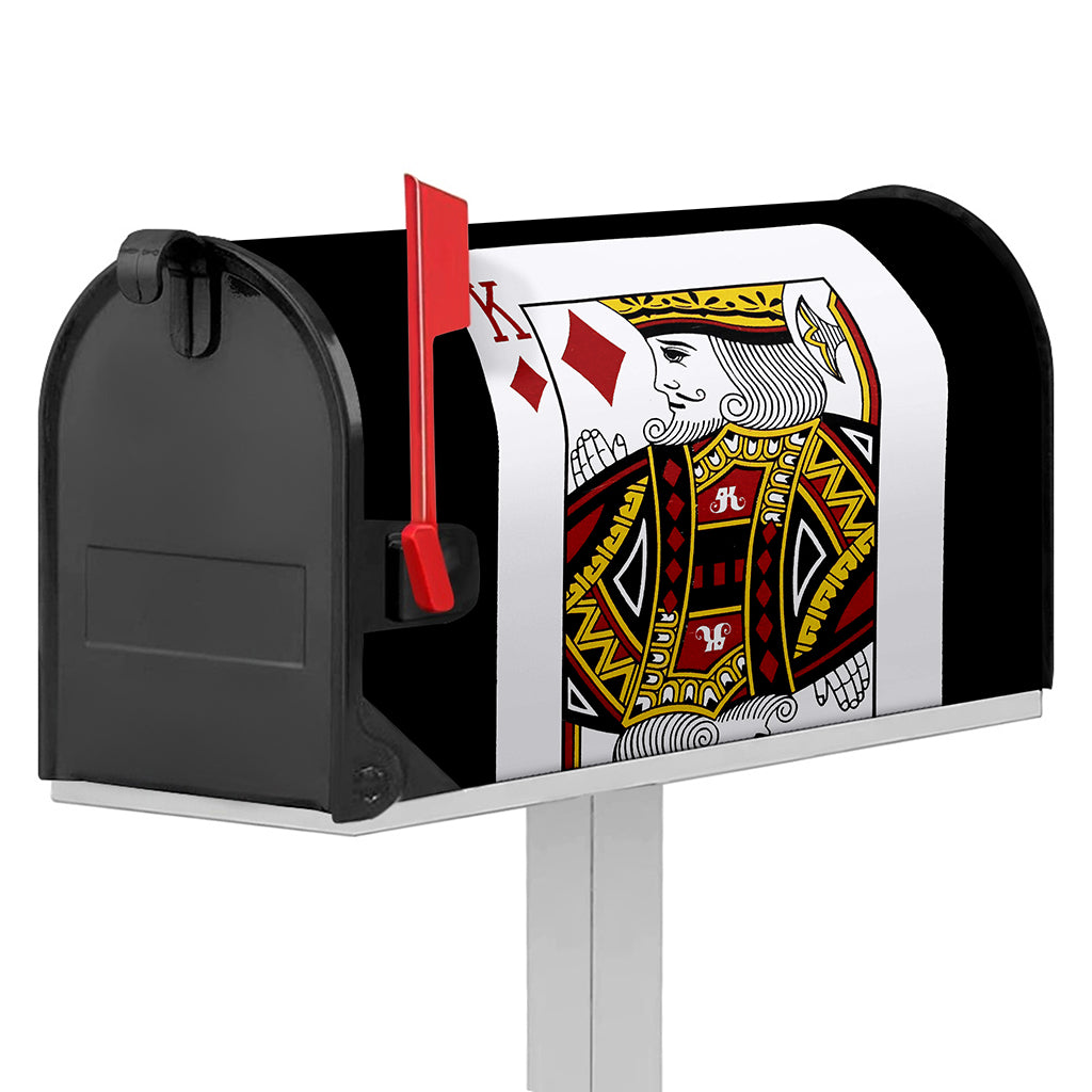 King Of Diamonds Playing Card Print Mailbox Cover