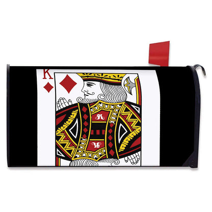 King Of Diamonds Playing Card Print Mailbox Cover