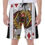 King Of Diamonds Playing Card Print Men's Beach Shorts
